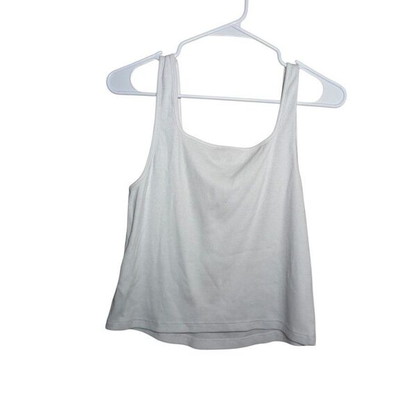 Old Navy Tank Top Women's XL Ribbed Square Neck Sleeveless Solid Basic Crop - Picture 5 of 9